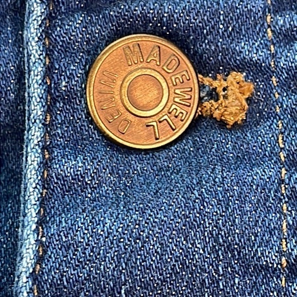 New Madewell 9" Mid Rise Skinny Jeans in Hayes Wash Button Front Edition Sz 36 - Picture 10 of 13
